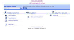 Desktop Screenshot of library.fisk.edu